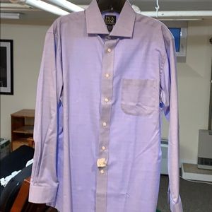 Jos A Bank Tailored Fit Blue Glen Plaid Shirt